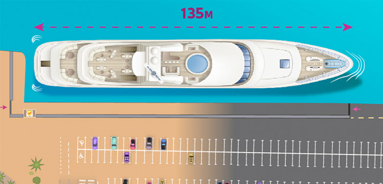 135m Superyacht Berth For Sale